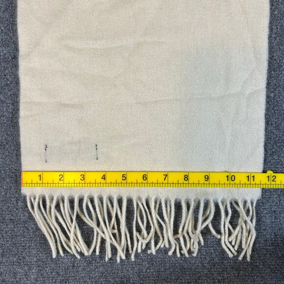 Cashmere Scarf 20% Cashmere 80% Wool Tan 52"x12" - Picture 5 of 5